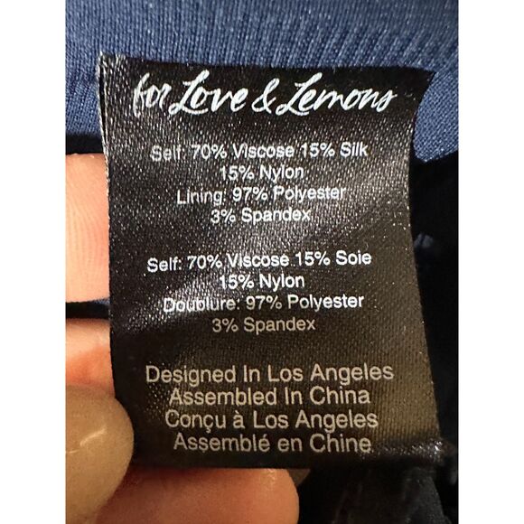 For Love and Lemons Lula Mini Dress Blue Size Small - Picture 10 of 10